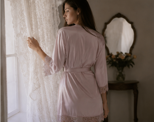 Stella Lace Detail Robe