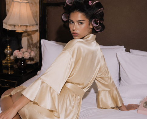 Elise Ruffle Robe